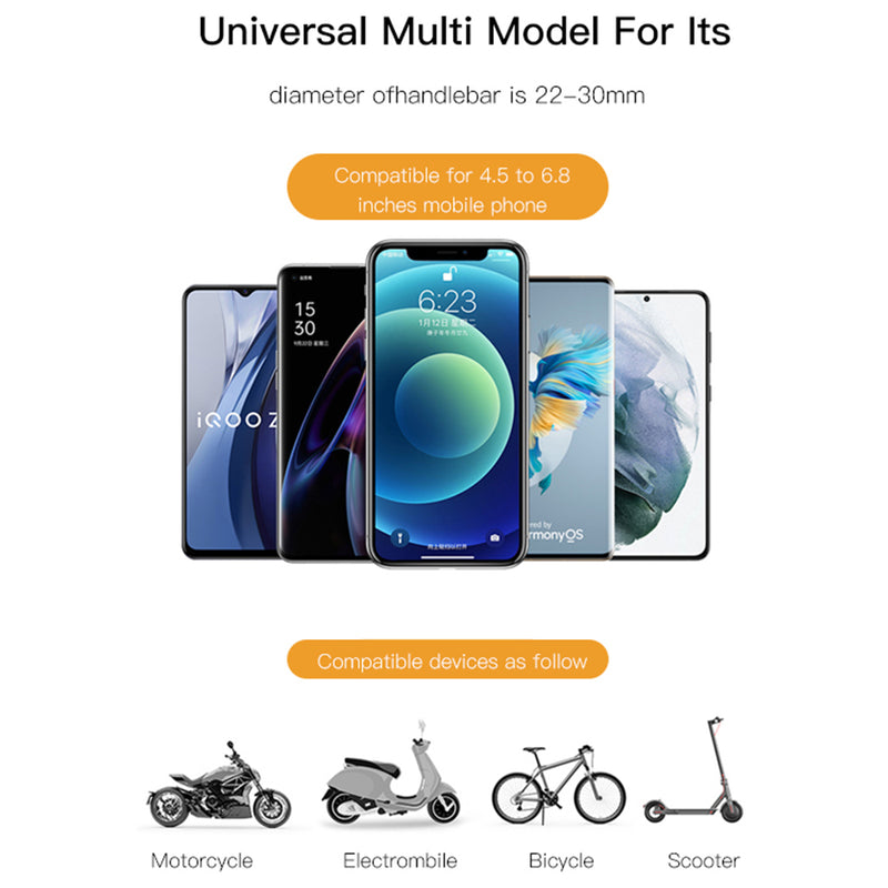 Bike Bicycle Phone Holder For iPhone Samsung Motorcycle Mobile Cellphone Holder GPS Mount Bracket