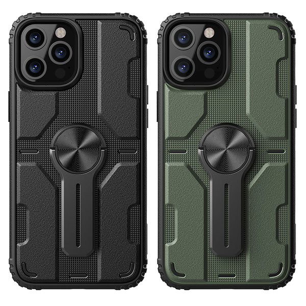 TPU+PC Shockproof Cell Phone Case With Removable Metal Phone Accessories Medley Case Cover for iPhone
