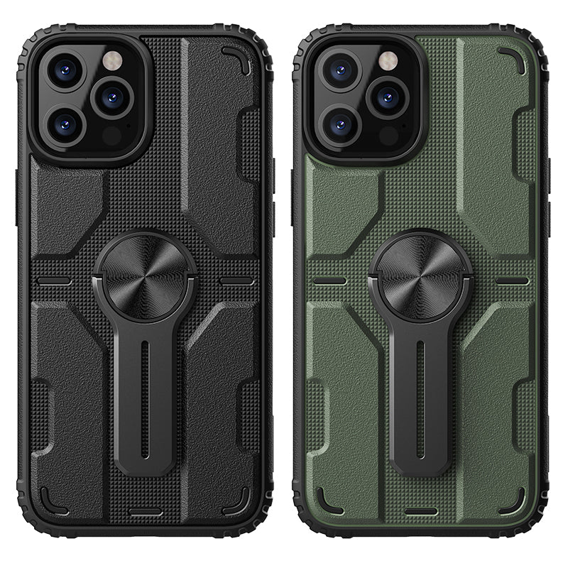 TPU+PC Shockproof Cell Phone Case With Removable Metal Phone Accessories Medley Case Cover for iPhone
