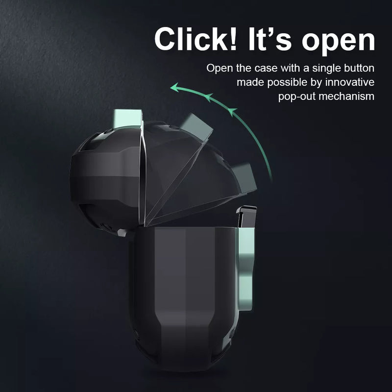 Luxury Armor Rugged Protective Case Cover  Shockproof Earphones Cover Air-pods PRO case