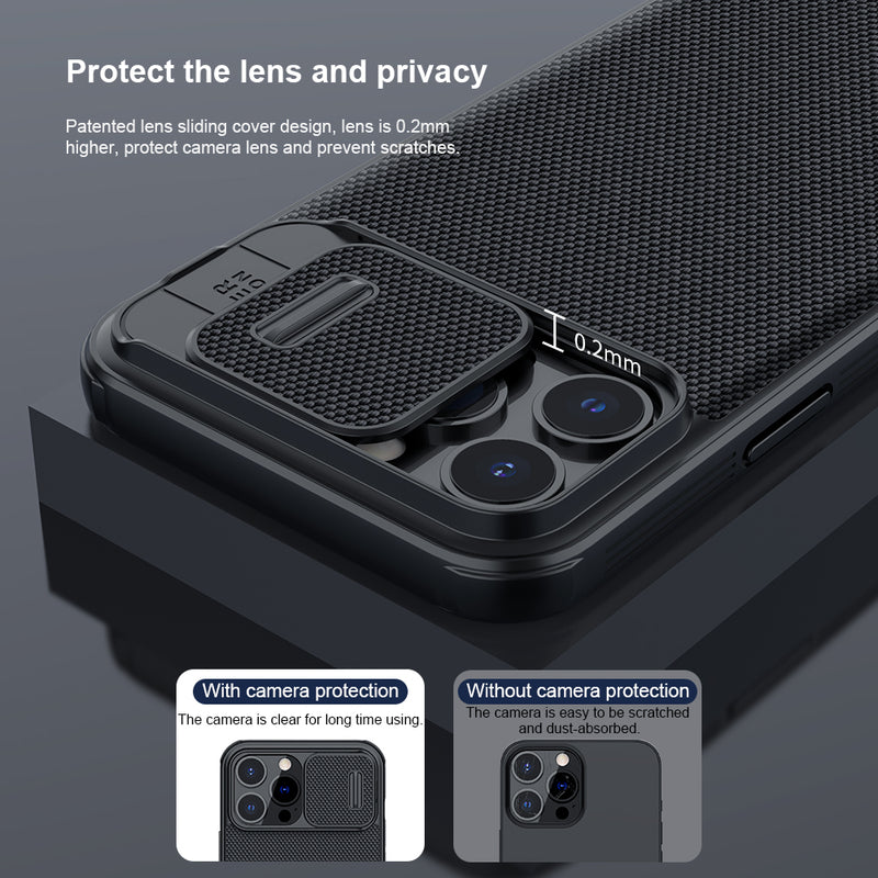 Texture Pro Magnetic Case with Lens Slide Cover shockproof for iPhone 13/13 pro/13 pro max